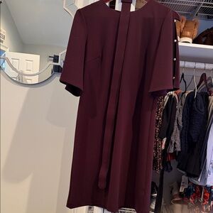 Roz & Ali Deep Burgundy Long Sleeve Dress
